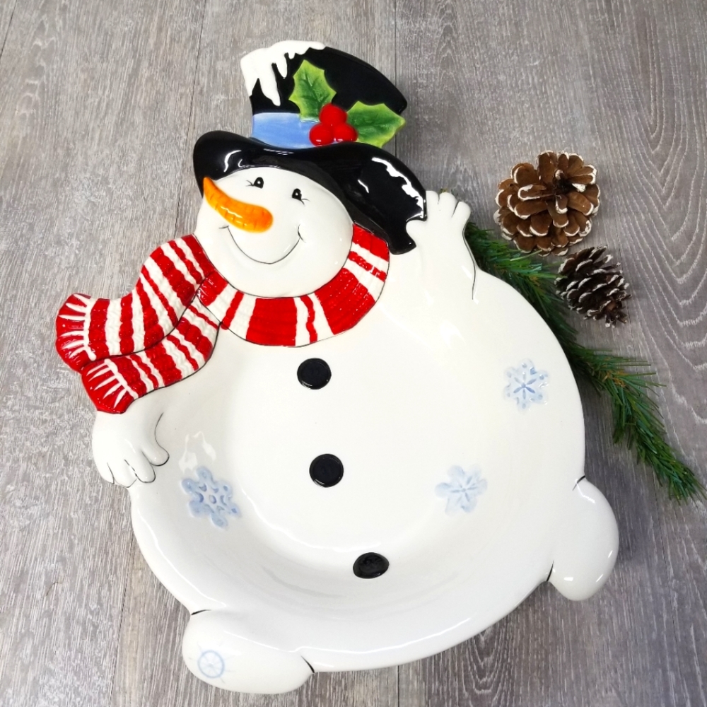 Fitz and Floyd Snowman bowl